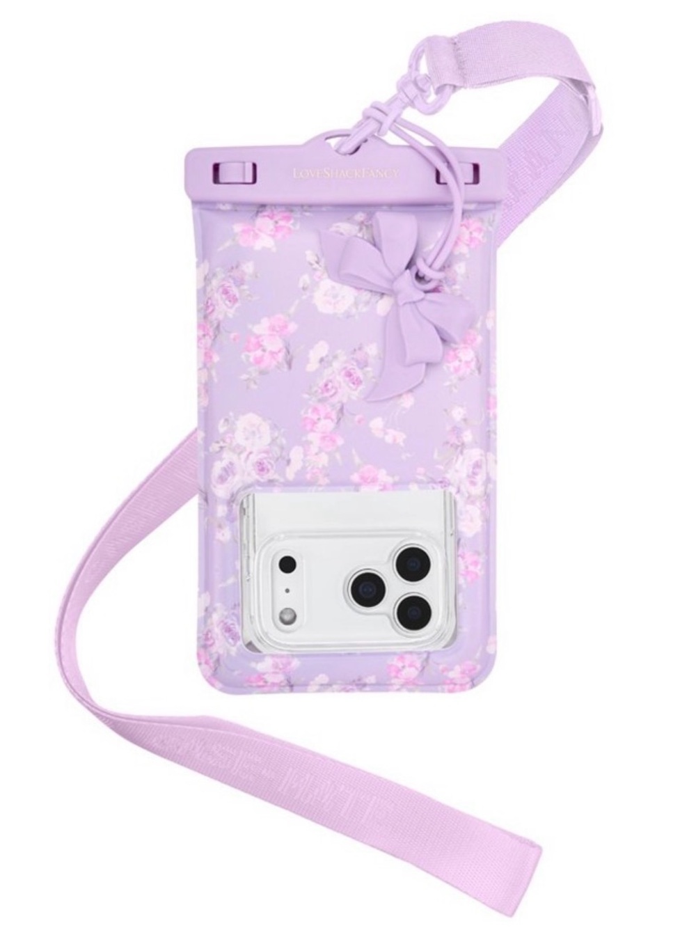 NEW Love Shack Fancy Case Mate Happy Thoughts Waterproof Floating Pouch Hibiscus